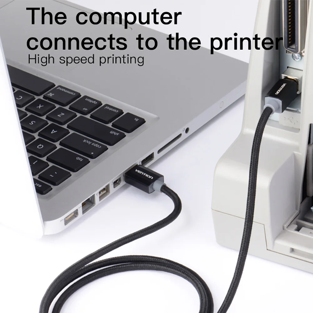 USB кабель Vention стандарта Type B (папа) A (папа)|Кабели передачи данных| |