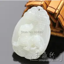 Аутентичные Синьцзян Хотан нефрита Будда и имеющие мифического зверя повесили jade pendant