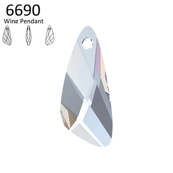

(1 piece) 100% Original crystal from Swarovski 6690 Wing pendant made in Austria loose beads rhinestone for DIY jewelry making