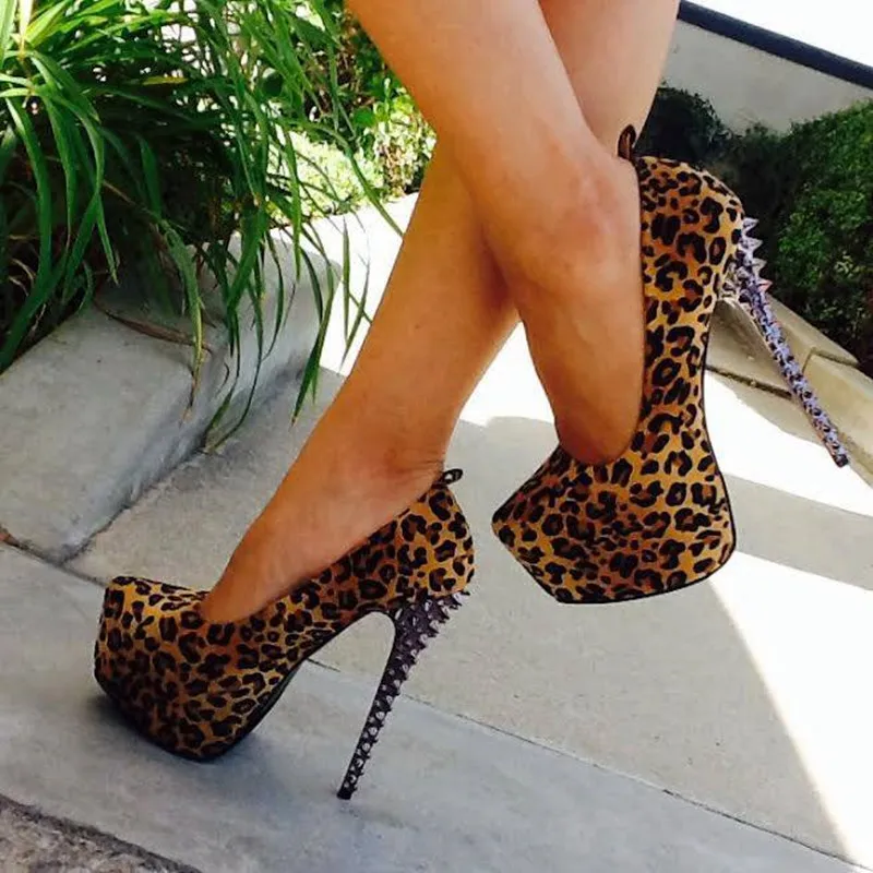 4 Tacón Tamaño Brown Del Alto Estilo Marrón Libre Zapatos Cm De Agua 5 45 Las Prueba 5 Elegante 14 A Envío Con Bombas Leopard 34 Mujeres Y Suede nHSwEqWYzR