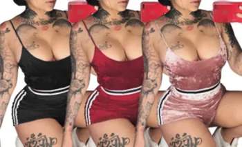 

2018 Summer Sexy O Neck Women's Jumpsuit Bandage Deep O Rompers Summer Short Tops Pants Playsuit Three Color S-3XL