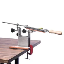 Профессиональная точилка для ножей с 3 точильными камнями, НОВЕЙШАЯ портативная вращающаяся на 360 градусов с фиксированным углом, система Apex edge KME