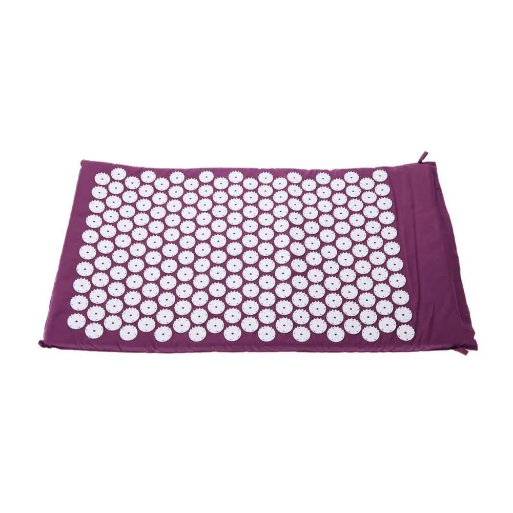 Супер-коврик для акупунктурной акупунктуры Йога Массаж + сумка для переноски фиолетовый