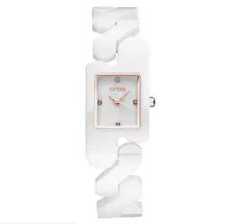 Прохладный Девушки специальный конструктор браслет часы бабочка мода полный Керамика квадратный наручные кварцевые женское платье Relojes