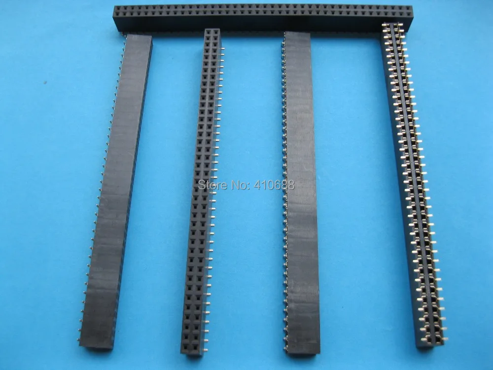 6 шт. позолоченный SMT SMD 2 54 мм 2x40 80pin хрупкий штыревой разъем двухрядная полоса|headers