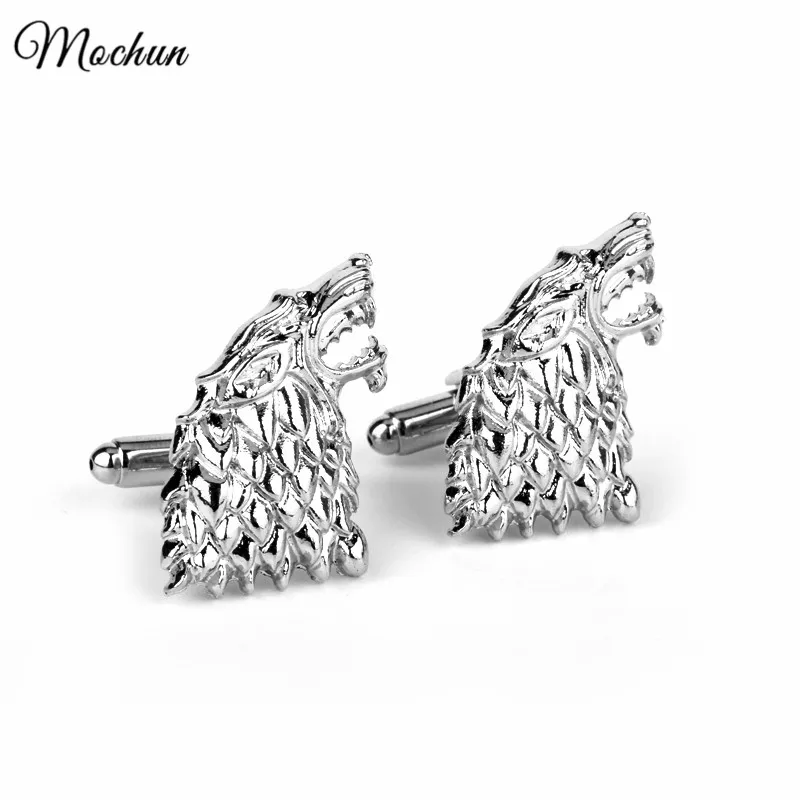 

MQCHUN Game of Thrones Stark Cufflinks,the Men Shirts CuffLinks ,the Wedding Party Luxury Men Cufflinks,Vintage Movie Jewelry