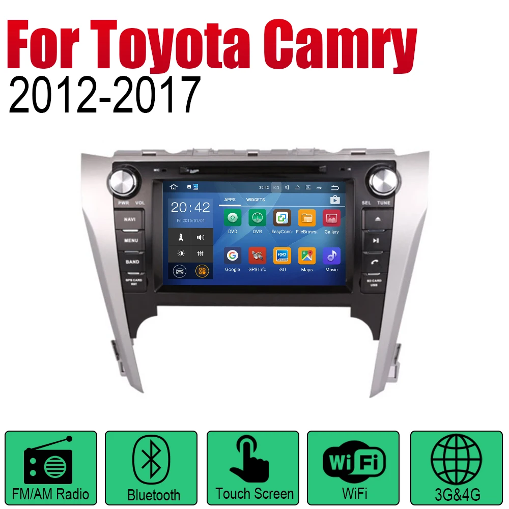 Discount ZaiXi Android Car DVD GPS Navi for Toyota Camry 2012~2017 player Navigation WiFi Bluetooth Mulitmedia system audio stereo EQ 1