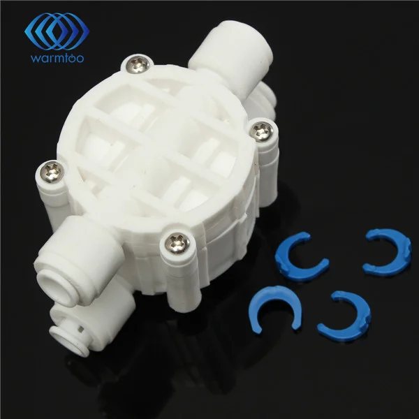 

High quality 2Pcs 4 Way 1/4 Port Auto Shut Off Valve For RO Reverse Osmosis Water Filter System
