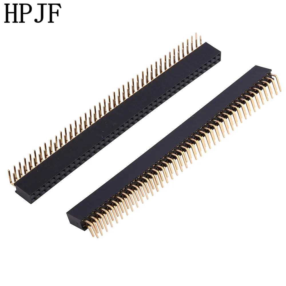 

2PCS Pitch 2.54mm 2x40Pin 80 Pin Female Double Row Right Angle Straight Header Strip Connector Socket
