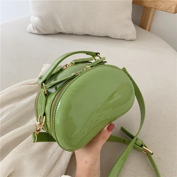 

Luxury Brand Designer Female 2019 New Patent Leather Chain Lady Handbag Casual Women Shell Shoulder Messenger Bag Crossbody Bag