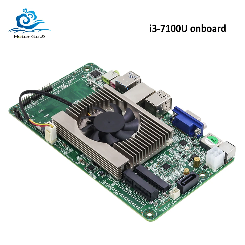 

HLY Mainboard Motherboard DDR3 i3 7100U 2.4GHz HDMI VGA USB2.0 USB3.0 Mini ITX 1*mSATA 1*SATA slot Mini PCI-E Brand NEW