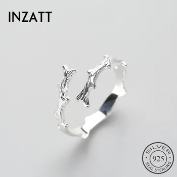

INZATT Irregular Minimalist Ring Charm 925 Sterling Silver For Women Birthday Party Fashion jewelry New 2018 Gift