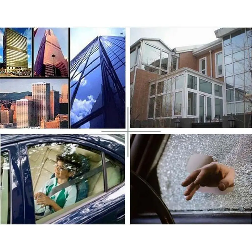 

SUNICE Clear Window Tint Film Security Film Car Windshield 40"x590" Safety Security Home Window Film Sticker Decals