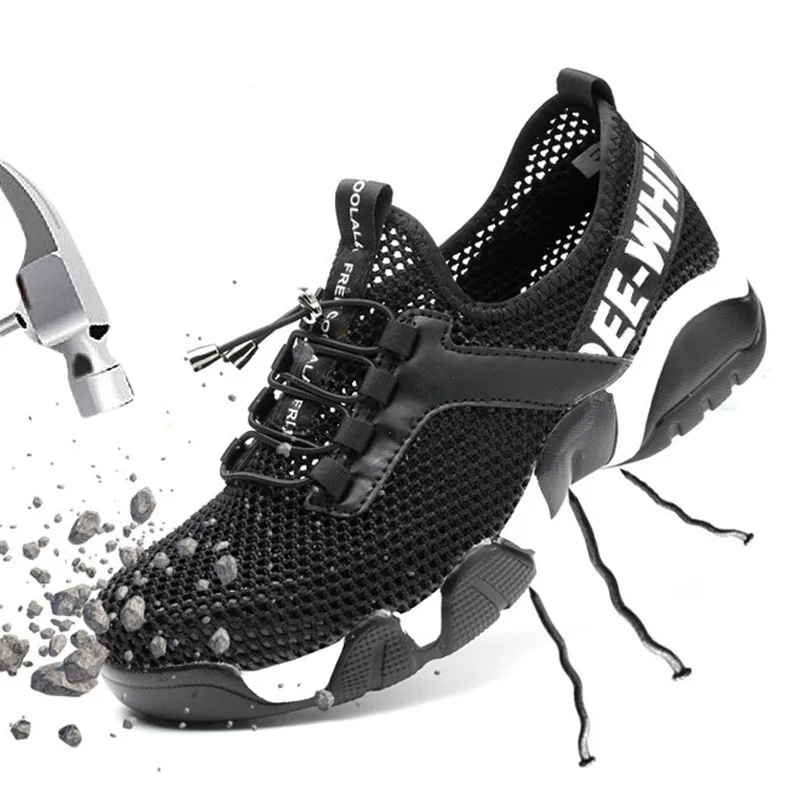 

Breathable Men Shoes Men Sneakers Steel Toe Shoes Work Safety Shoes Anti-smashing Piercing Ankle Boots Safety Shoe Work Boots