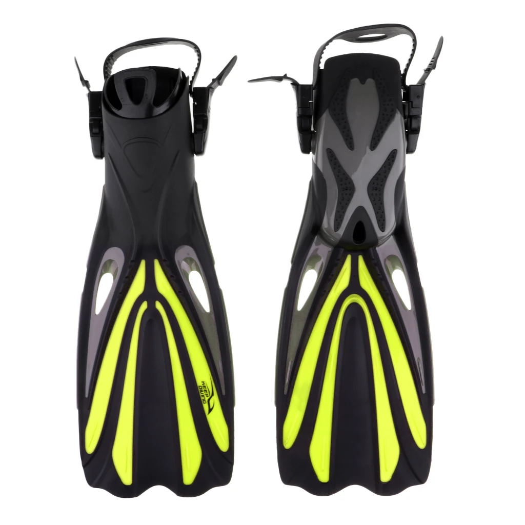 2019 MagiDeal Snorkeling Fins Scuba Diving Fins Adjustable Adult Swim Speed Fins Adjustable Fins Diving Fins Flippers