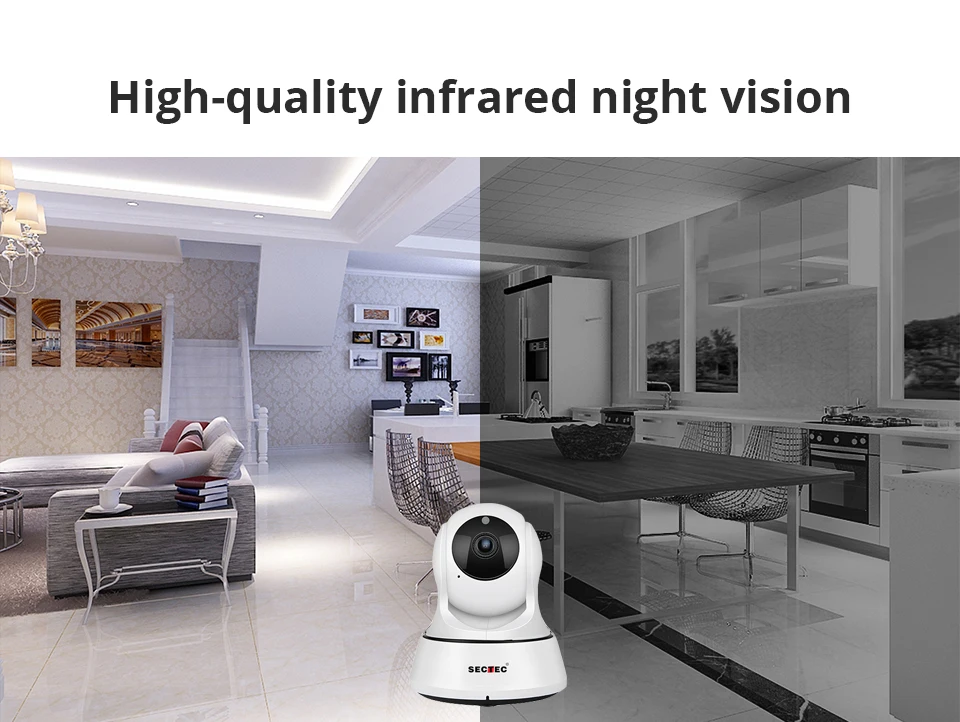 SECTEC 720P облачная ip-камера для хранения, беспроводная Wi-Fi камера для домашней безопасности, CCTV сетевая камера, ночное видение, детский монитор
