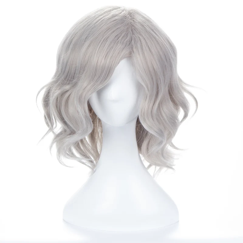 35 см Монте-Кристо Эдмон Fate Grand Order FGO Мститель серый вьющиеся синтетические волосы косплей парик Хэллоуин костюм парик+ парик колпак - Цвет: as the picture