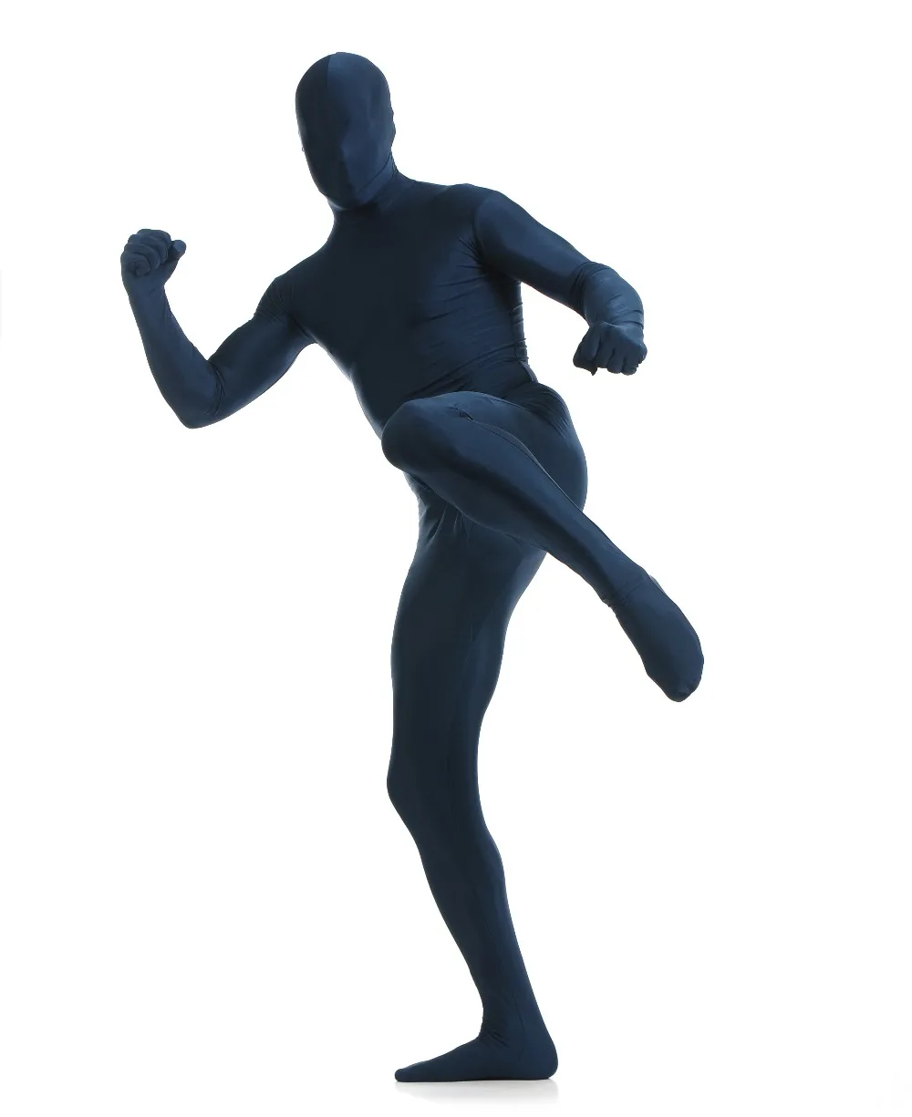 Speerise Adult Spandex Nylon Black Zentai Suit Men One Piece Second Skin Tights Full Body Zentai Costumes