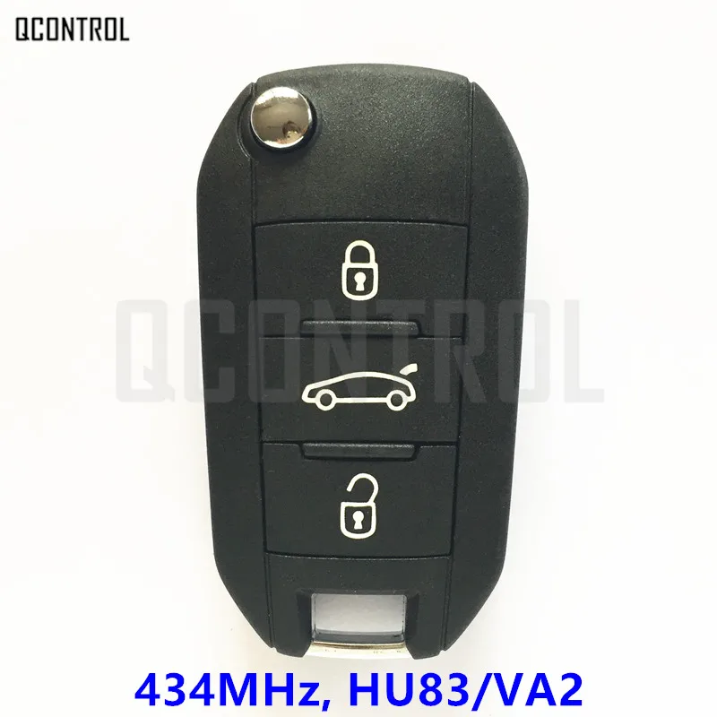 

QCONTROL 3 Buttons Car Remote Key for Citroen C4 Cactus Hella 434MHz HU83 or VA2 Blade