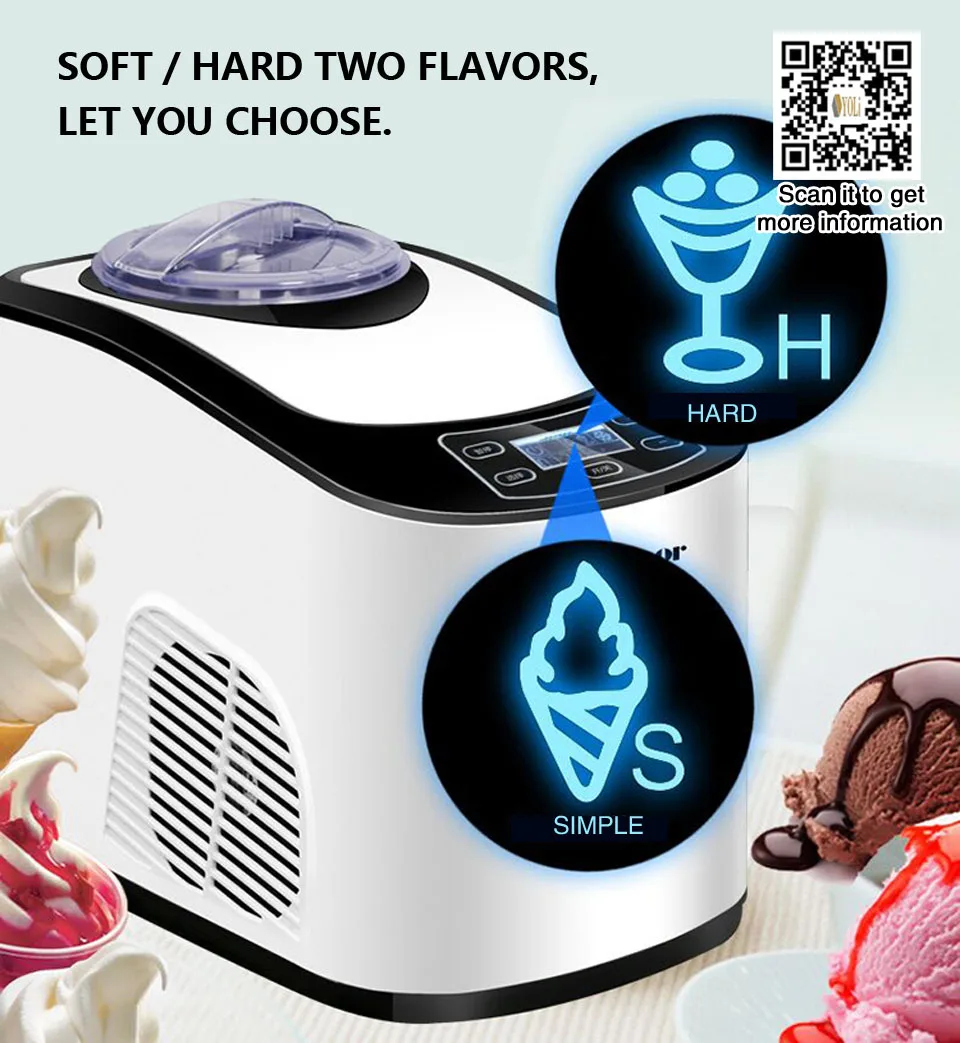 Мороженое машина автоматическая Мороженое машина бытовой и коммерческой небольшой мини Мороженое