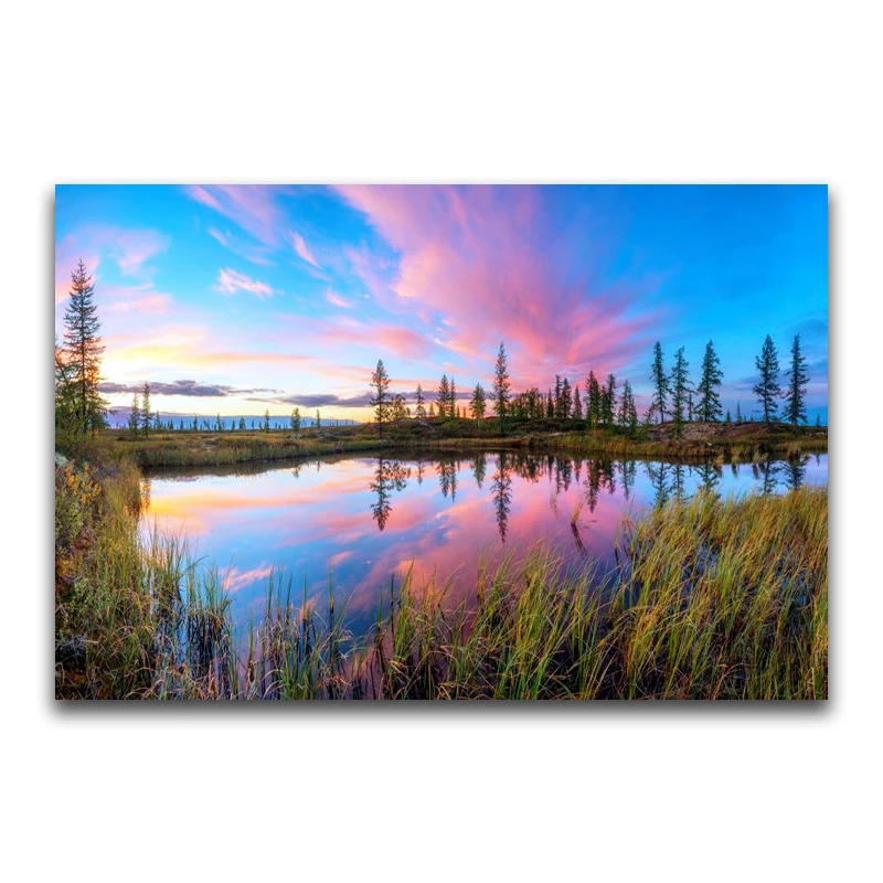 Full Square Diamond painting tree DIY 3d Diamond mosaic Nature River Full Round Diamond embroidery Cross stitch landscape