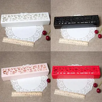 

5Pcs Hollow Baking Accessories Paper Food Grade Macarons Boxes Wedding Party Decor Cookie Package Case Out Design Nice Gift