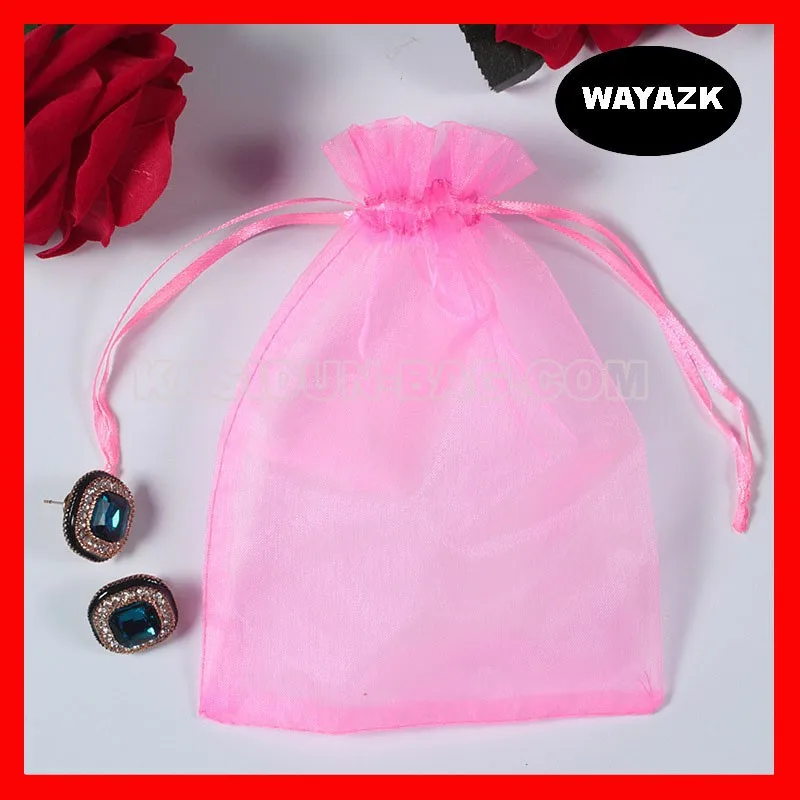 pink organza bag