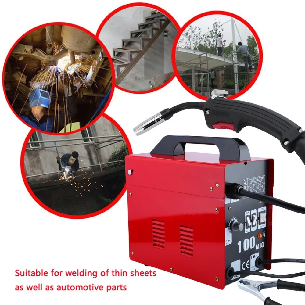 

Newest MIG100 Gas-Shielded Welding Machine Professional Electric Welding Machine Durable MIG Weldering Equipment EU Plug