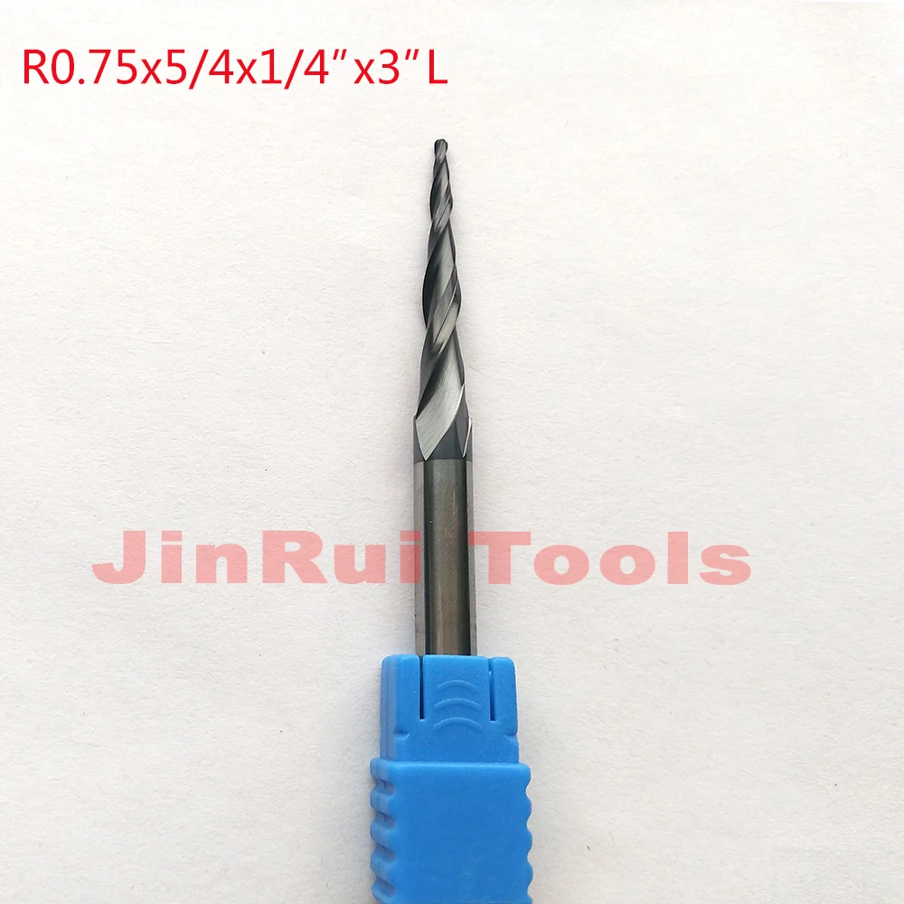Концевые фрезы R0.75x5/4 &quotx1/4" x 3 "-2F HRC55 вольфрамовые сферические с покрытием из