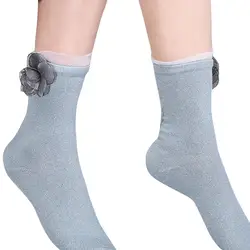 Бесплатная страуса женские носки Мода Камелия сплошной цвет кружева носки удобные летние однотонные простые ветер с Цветочные Носки