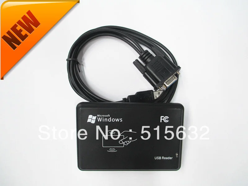 New Security Black USB RS232 RFID Reader Proximity Sensor 125khz Smart ID Card new security black usb rfid id reader proximity smart 125khz em4100 card read free shipment