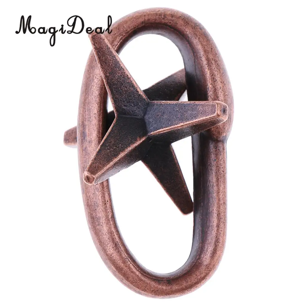 High Quality 1Pc Alloy Star Ring Puzzle Classic Metal Brain Teaser IQ EQ Test Toys for Kids Adults Children Youth Birthday Gift