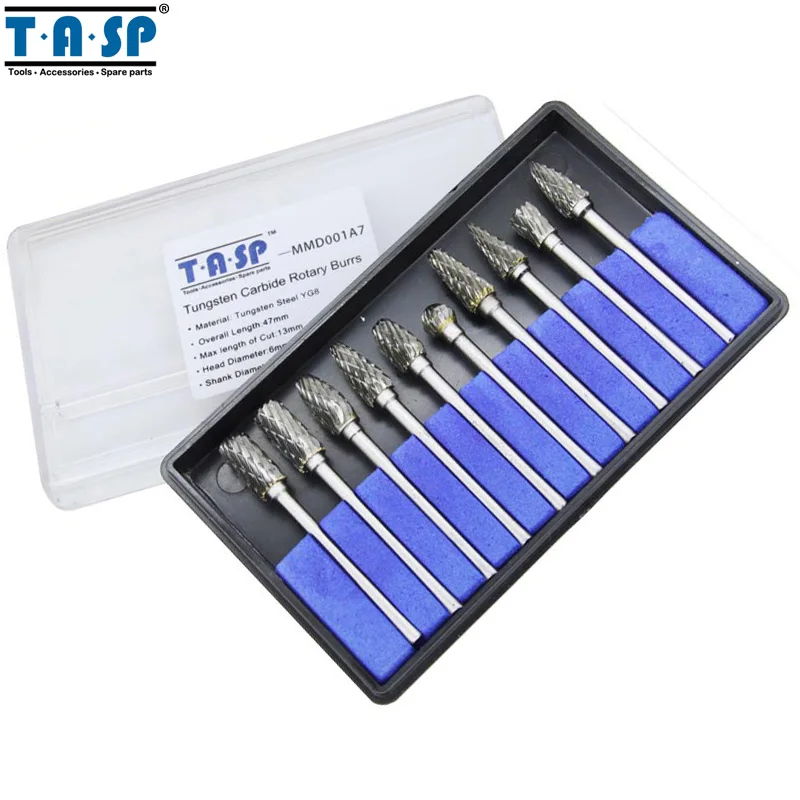 10PC Dremel Rotary Tungsten Carbide Rotary Burr Fit Fraise Gravure Bit