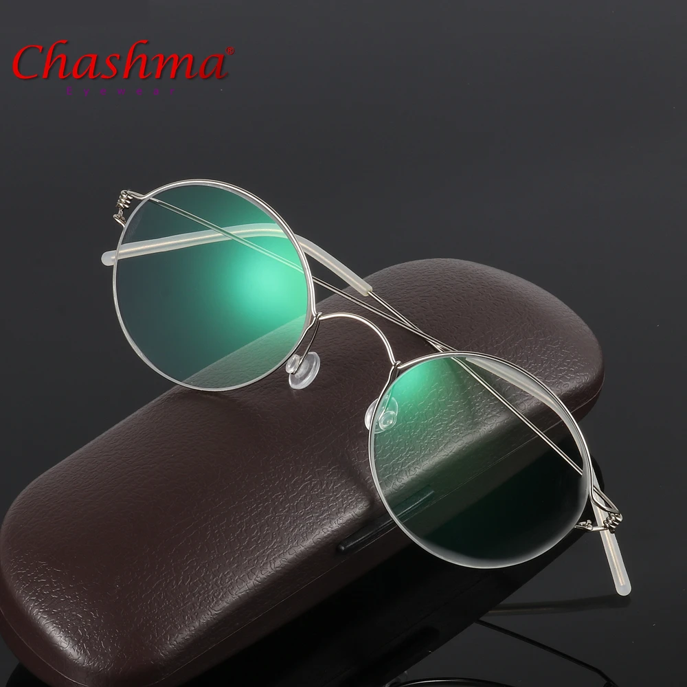 

Chashma Brand Titanium Alloy Eyeglasses Retro Women Light Optical Eye Glasses Frames Round Men Eyeglasses Vintage Glass