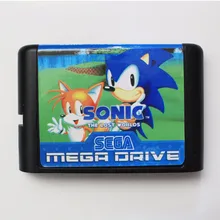 Соник Ежик Затерянные миры 16 бит sega MD игровая карта для sega Mega Drive для Genesis
