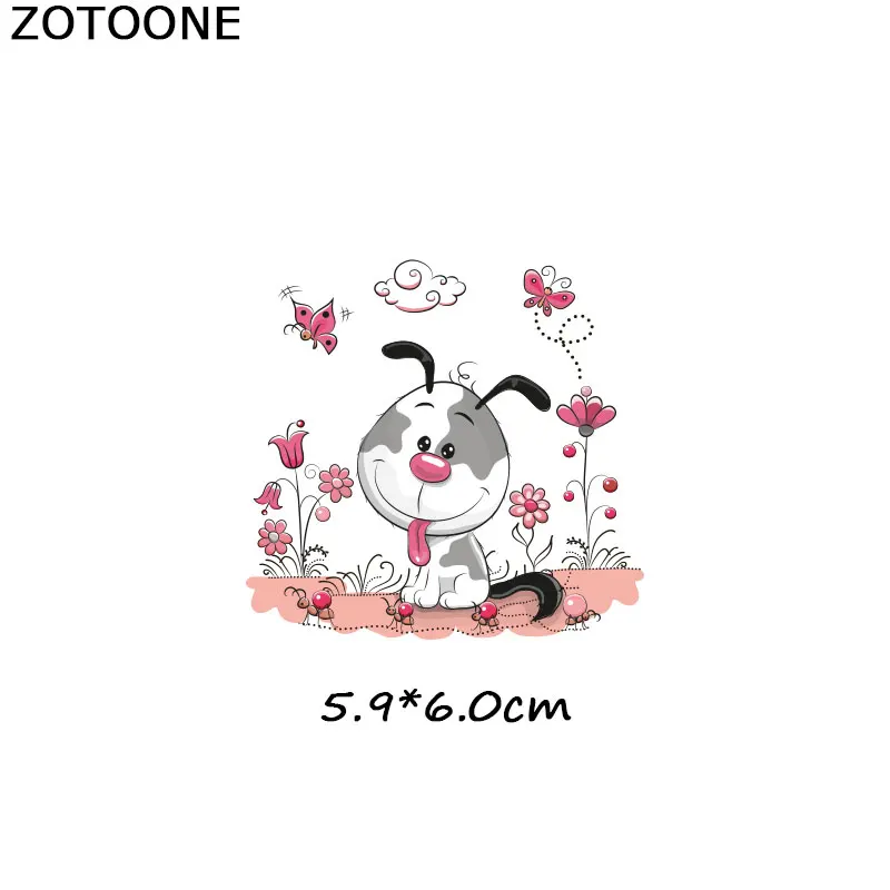 ZOTOONE милые Мультяшные нашивки в виде животных теплопередача железа на патч для футболки детский подарок DIY Одежда Наклейки теплопередача G - Цвет: 1020