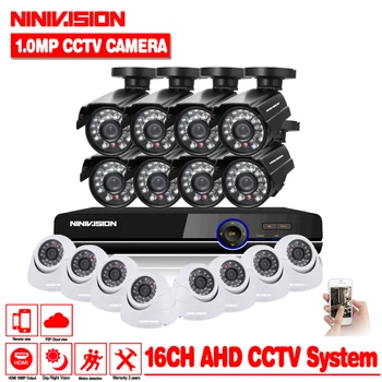 

Home Security CCTV System 16CH 720P AHD CCTV DVR System HD 16PCS CCTV Cameras 1.0 Megapixels Enhanced IR Security outdoor Camera