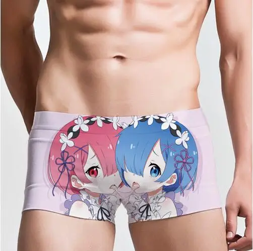 Re: Zero Hajimeru Isekai Seikatsu Ram Rem мужские трусы мужское нижнее белье начиная жизнь в другом