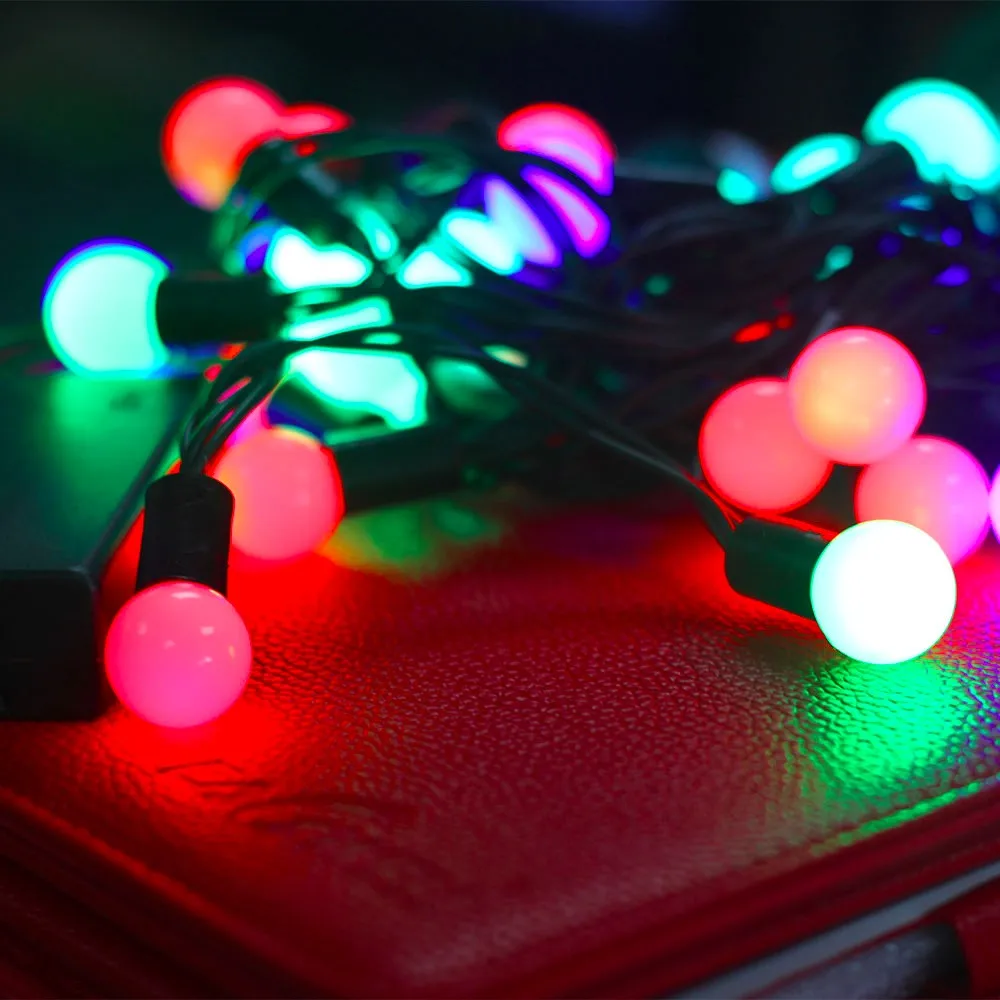 Светодиодный светильник-гирлянда с шариками 6 м 40 светодиодный Сказочный светильник s для спальни, сада, рождественской елки, украшения для свадебной вечеринки, питание от батареи - Испускаемый цвет: RGB