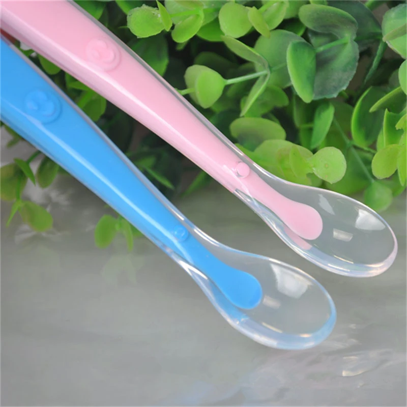 

Baby Soft Silicone Feeding Spoon Baby Spoon Safety Tableware Infant Learning Spoons Dishes Tableware For Child