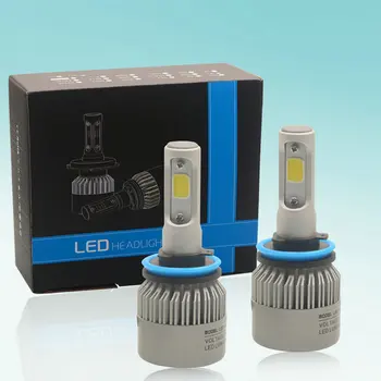 

2pcs H11 LED H7 H3 H4 H8 9006 HB4 S2 Auto Car Headlight 72W 8000LM High Low Beam Bulb All In One Automobile Lamp 6500K 9-32V
