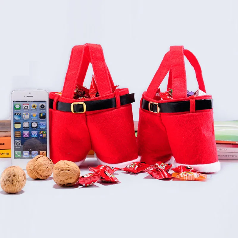 Fashion Christmas Candy Gift Handbag Party Decoration Fashion Christmas Candy Gift Handbag Party Decoration Red Pants Trouser Bag In Bags Wring Supplies From Home Garden On
