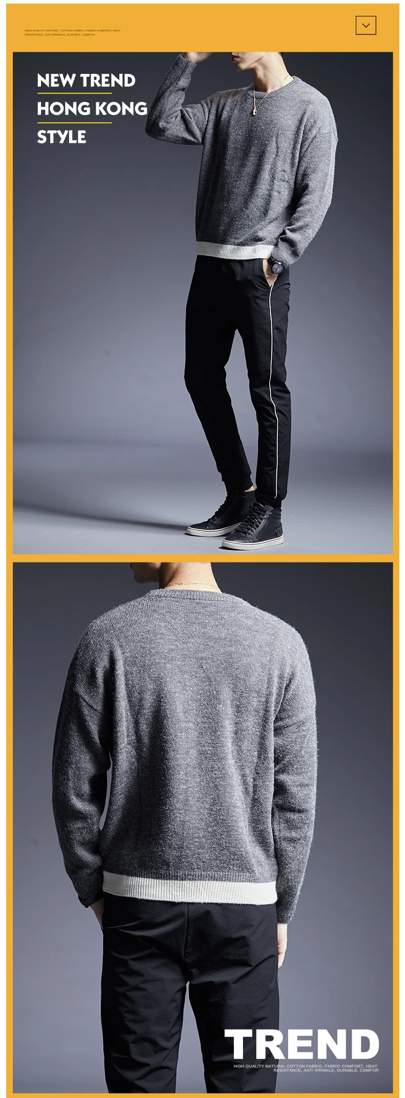 2019 новый модный брендовый свитер для мужчин s пуловер сплошной цвет Slim Fit Джемперы вязаный теплый зимний Корейский стиль повседневная