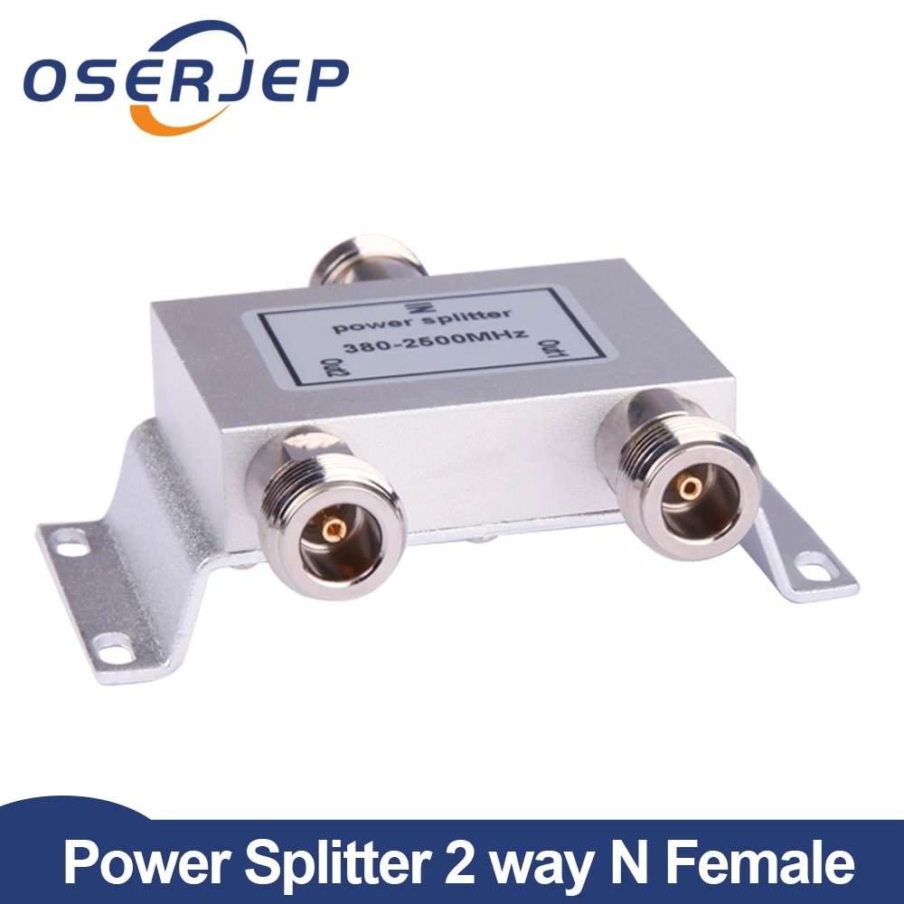 

2 Way N 1 In/To 2 Power Divider Splitter 380~2500MHz for GSM CDMA 3G Signal Booster ,Connect To Indoor Antenna Outdoor antenna