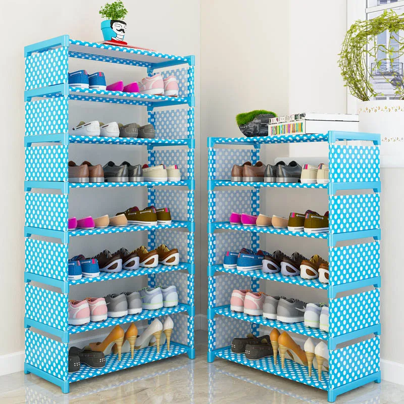 Simple Multi Layer Shoe rack Nonwovens Easy Assemble Storage Shelf Shoe cabinet fashion bookshelf Living Room Furniture