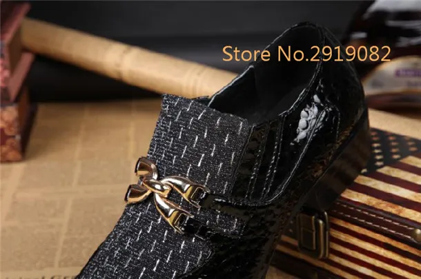 2017 New Arrival Metal Buckle Men Flats Metal Pointed Toe Casual Shoes Spring Autumn Slip-On Bars Nightclub Shoes Hairstylist