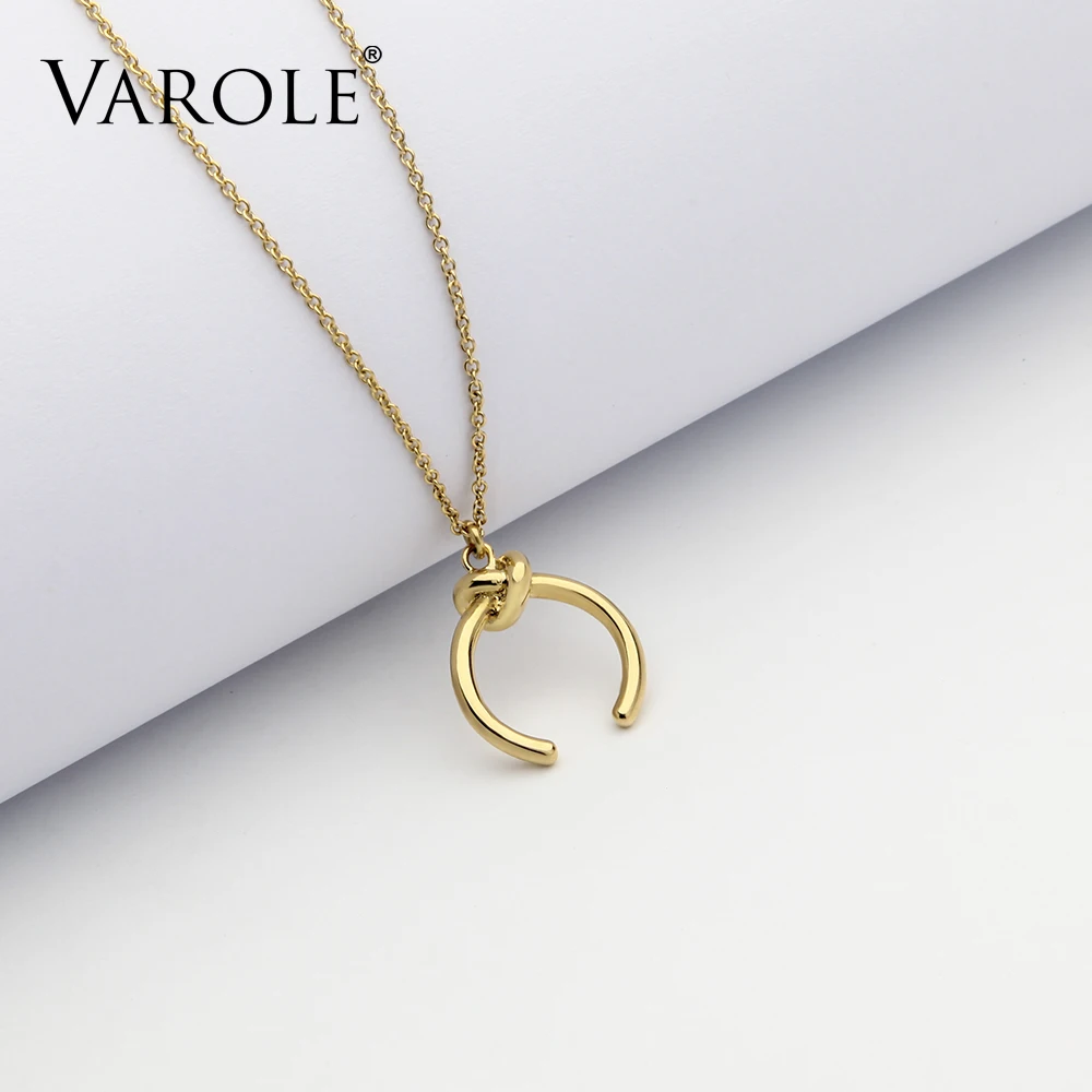 VAROLE Высокое качество 100% Медь золотое ожерелье и кулон для женщин цепочка Женская
