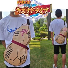 ГОРЯЧАЯ Ниндзя Наруто Гаара Тыква Рюкзак ИСКУССТВЕННАЯ Кожа Crossbody Косплей Одиночный Мешок Плеча Косплей Подарок Модный Путешествовать Спорт Уличный Кемпинг Модный Путешествовать Спорт Уличный Кемпинг