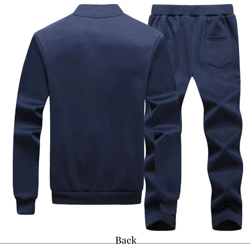 Dont mention the past Stand Collar Men Tracksuit 2PCS Cotton Autumn Spring Streetwear Gyms Sportswear Jogger Suit