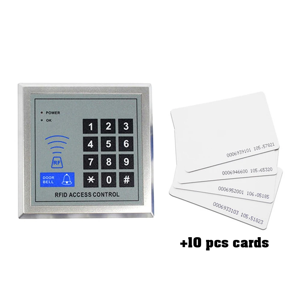 With 10 cards RFID система контроля доступа Электрический IC/ID карты замки устройство безопасности близость дверной замок для гостиницы - Цвет: With 10 cards